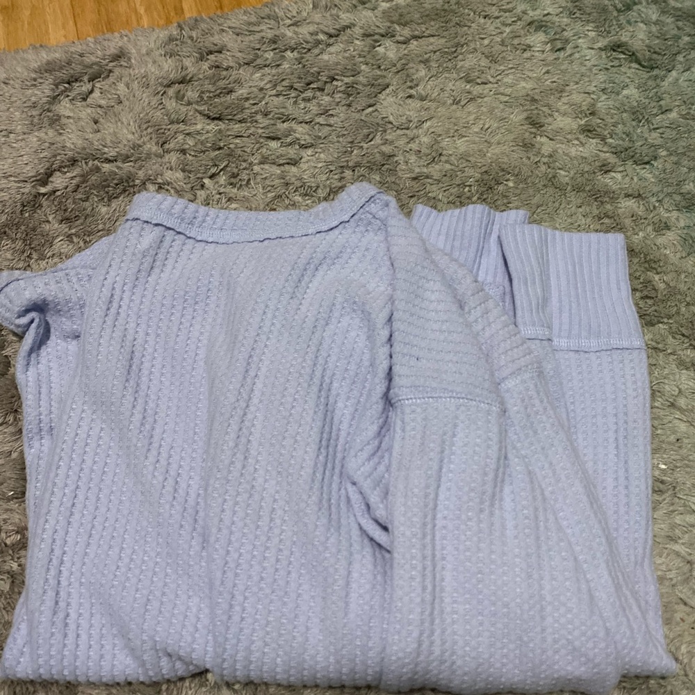 Blue Hollister Waffle Knit Sweater